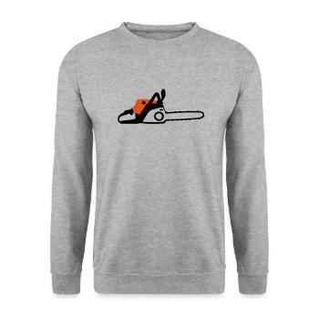 tronçonneuse - Sweat-shirt Unisexe - gris chiné - Devant - Alina (178cm) & Michal (187cm)