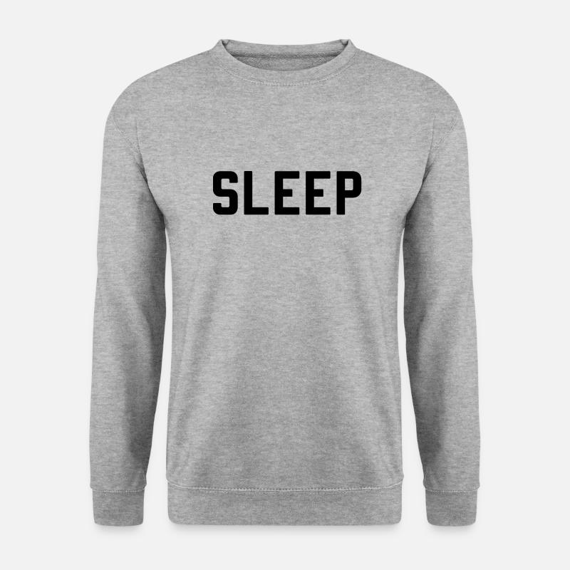 Schlaf - Unisex Pullover - Weißgrau meliert