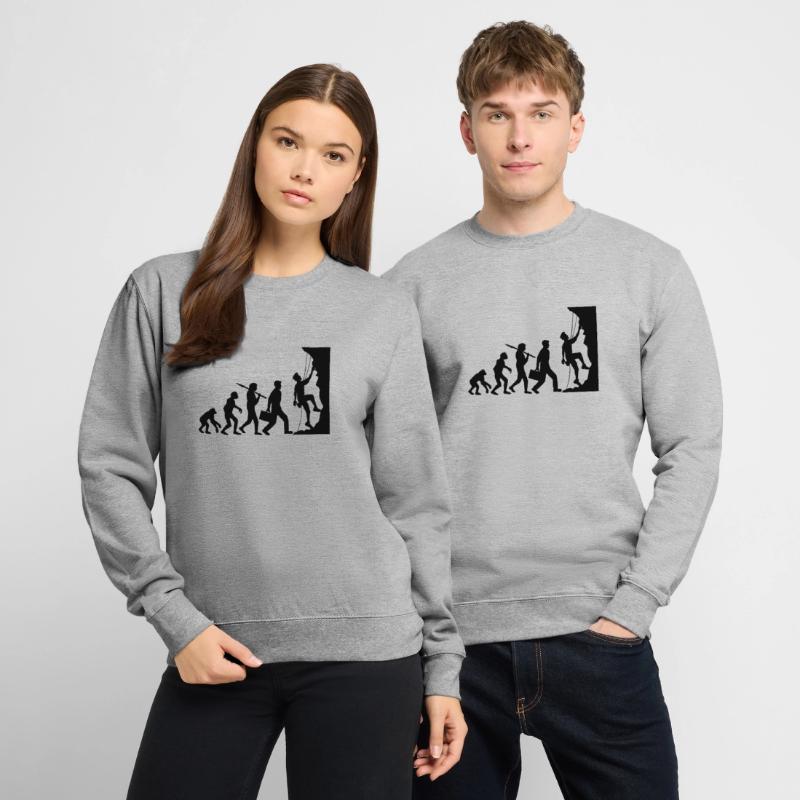 évolution évolution née raide paroi monte Sweat-shirt Unisexe