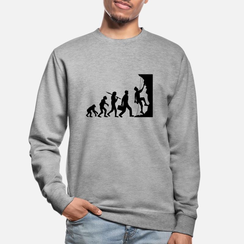 évolution évolution née raide paroi monte Sweat-shirt Unisexe