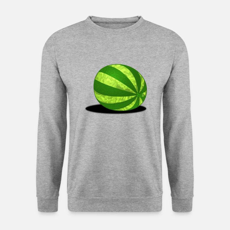 Melone T-Shirt - Unisex Pullover - Weißgrau meliert