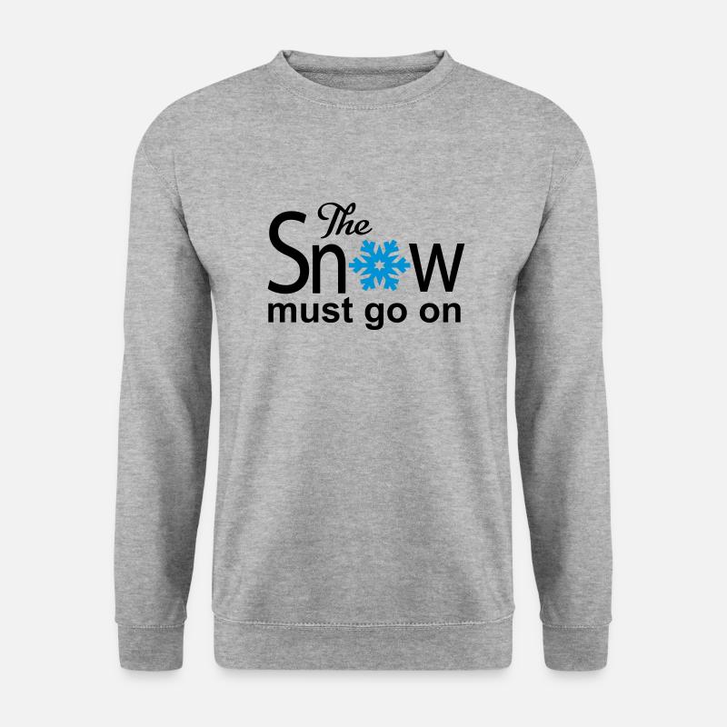 Ski - Unisex Pullover - Weißgrau meliert