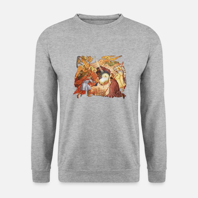 Jesus Geburtstag - Unisex Pullover - Weißgrau meliert