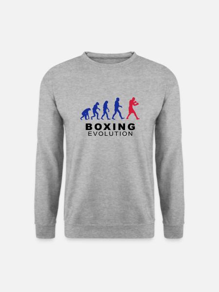 Boxing evolution - Unisex Sweatshirt - salt & pepper