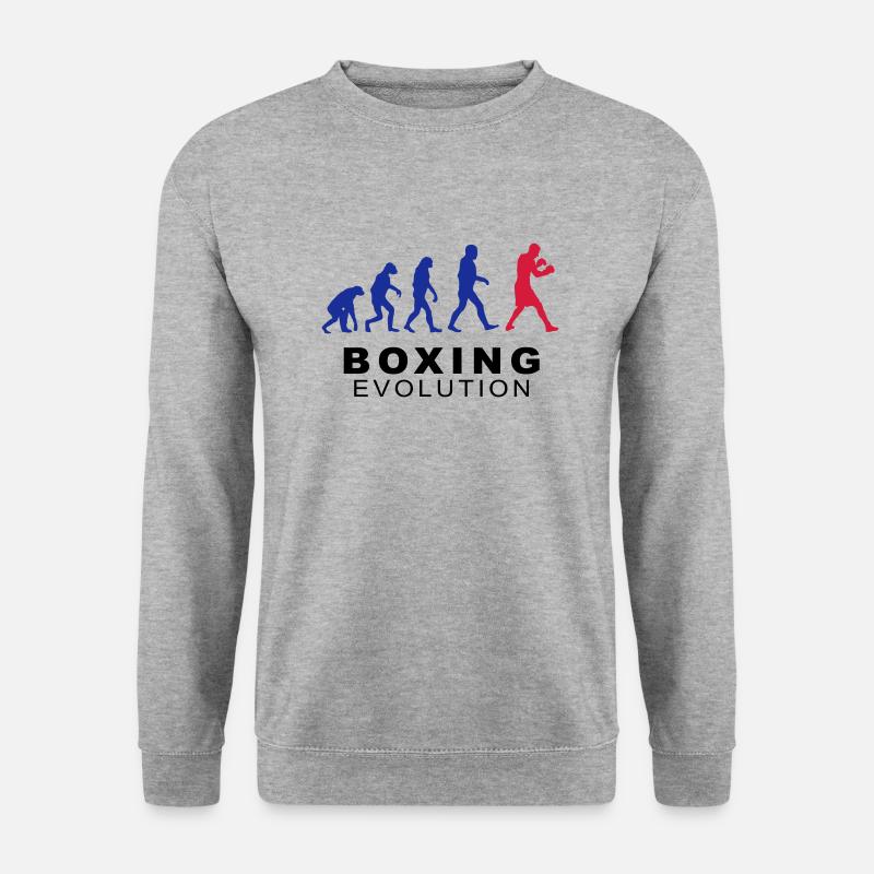 Boxing evolution - Sweat-shirt Unisexe - gris chiné