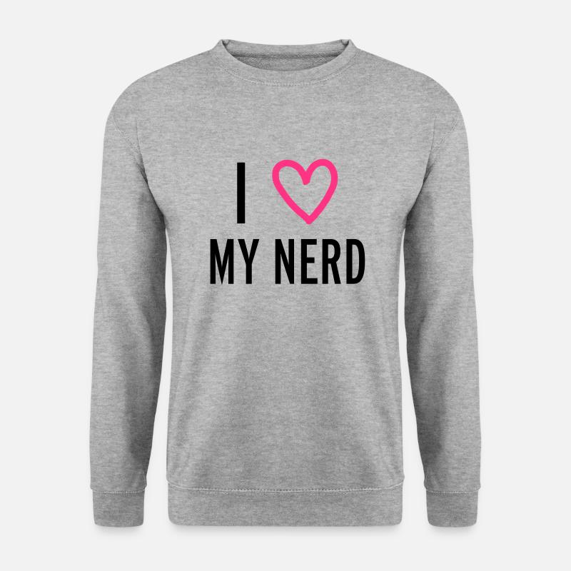Nerd - Unisex Pullover - Weißgrau meliert