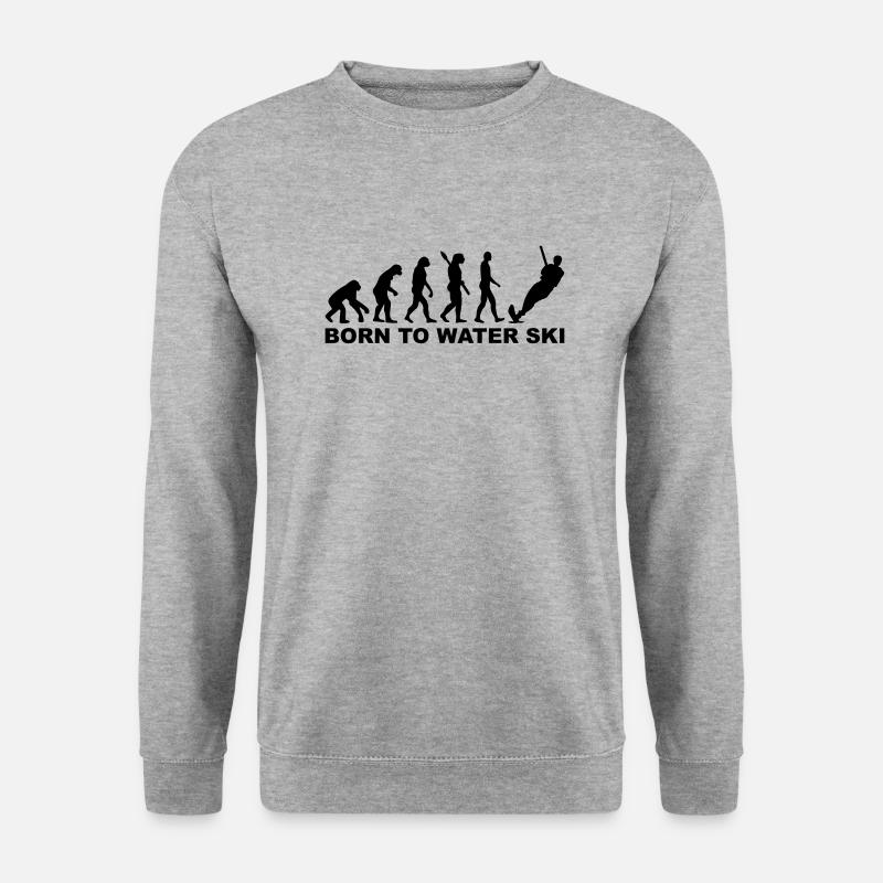 Wasserski - Unisex Pullover - Weißgrau meliert