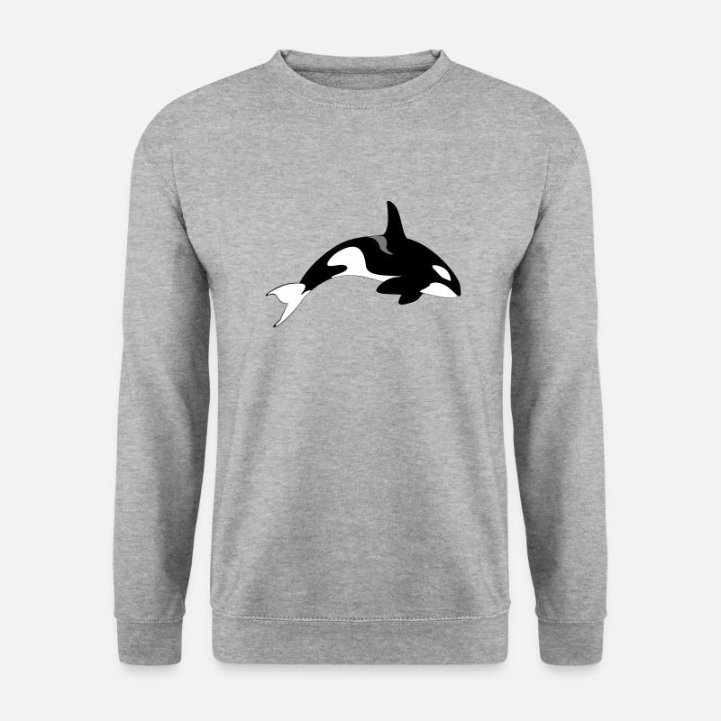 orca - Unisex Pullover - Weißgrau meliert