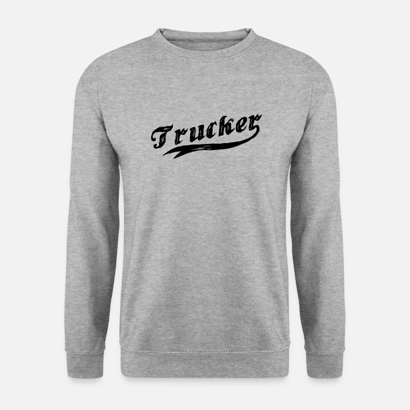 Trucker - Unisex Pullover - Weißgrau meliert