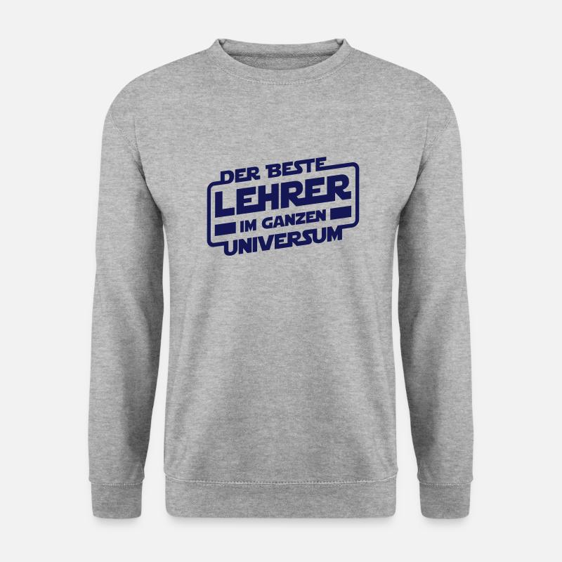 Bester Lehrer im Universum - Unisex Pullover - Weißgrau meliert