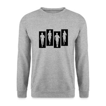 Running team - Unisex Sweatshirt - salt & pepper - Front - Alina (178cm) & Michal (187cm)