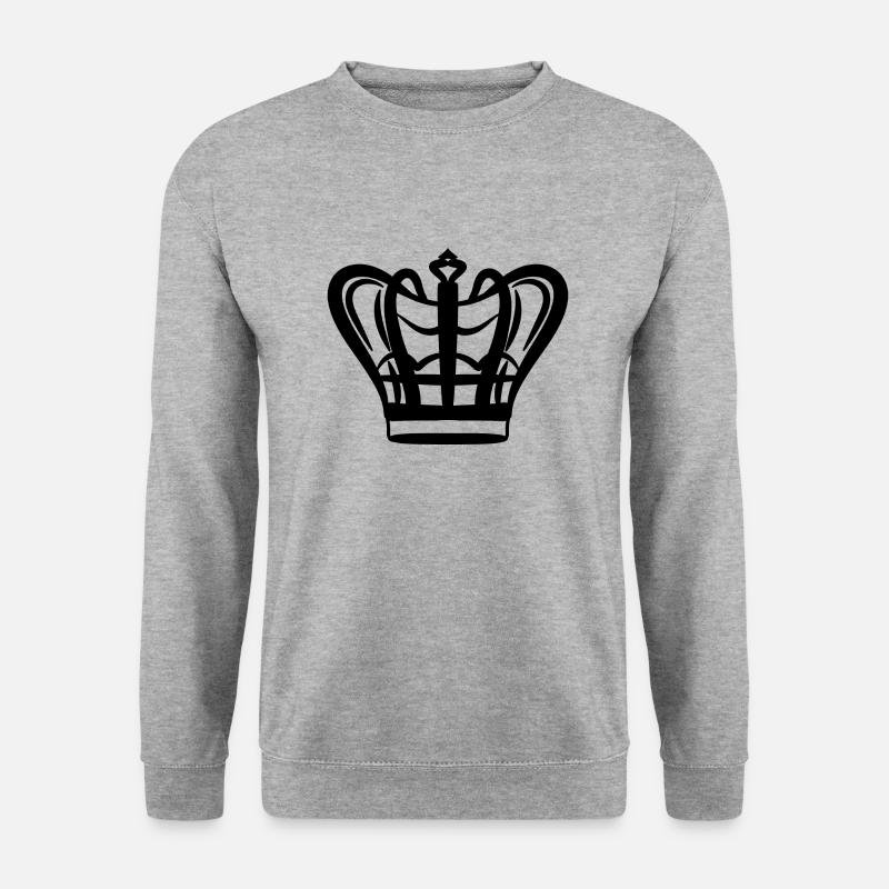 Krone - Unisex Pullover - Weißgrau meliert