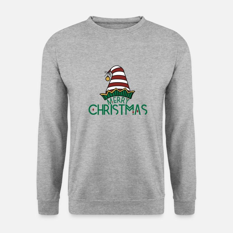 Fröhliche Weihnachten - Unisex Pullover - Weißgrau meliert