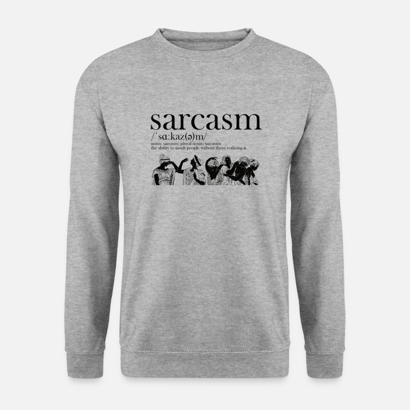 Sarcasm Definition - Unisex Pullover - Weißgrau meliert