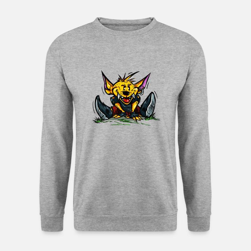 gelb farfadet - Unisex Pullover - Weißgrau meliert
