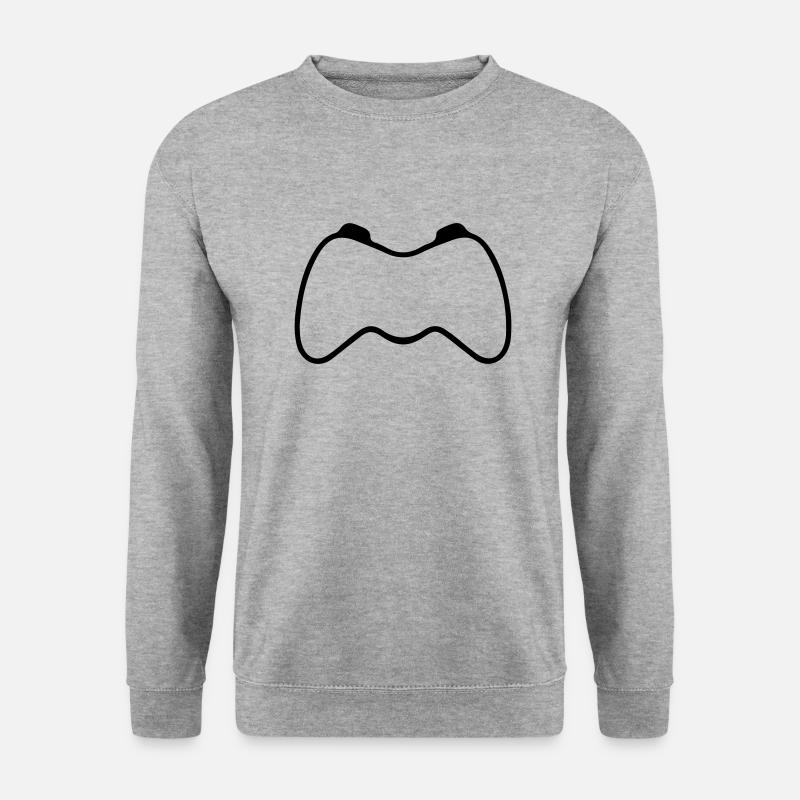 Gamer Zocker Controller Gaming - Unisex Pullover - Weißgrau meliert