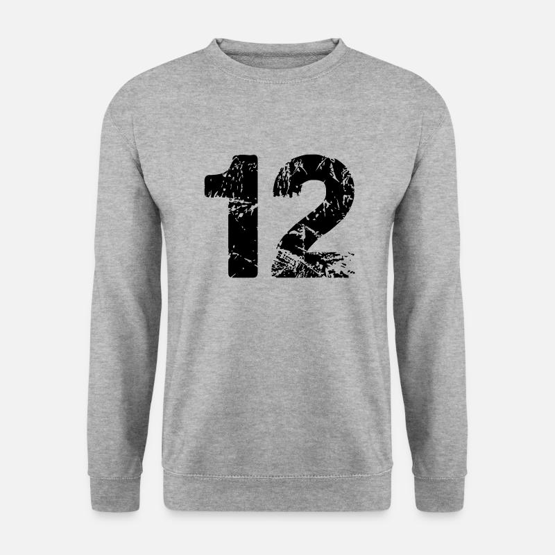 12 - Unisex Pullover - Weißgrau meliert