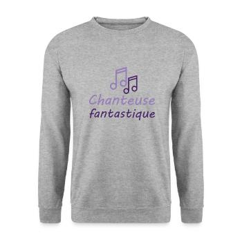 Tshirt femme Chanteuse fantastique - Sweat-shirt Unisexe - gris chiné - Devant - Alina (178cm) & Michal (187cm)