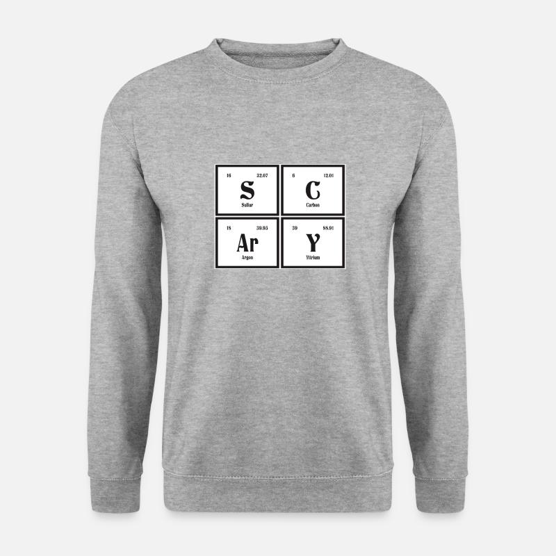 Gruselige | Periodensystem der Elemente - Unisex Pullover - Weißgrau meliert