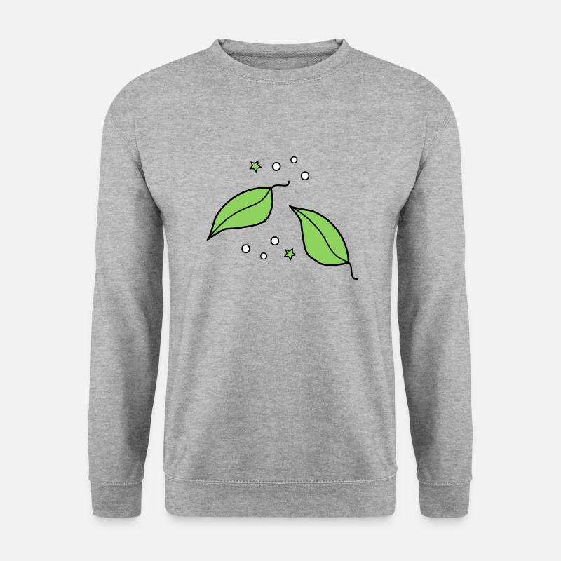 Blattwerk - Unisex Pullover - Weißgrau meliert
