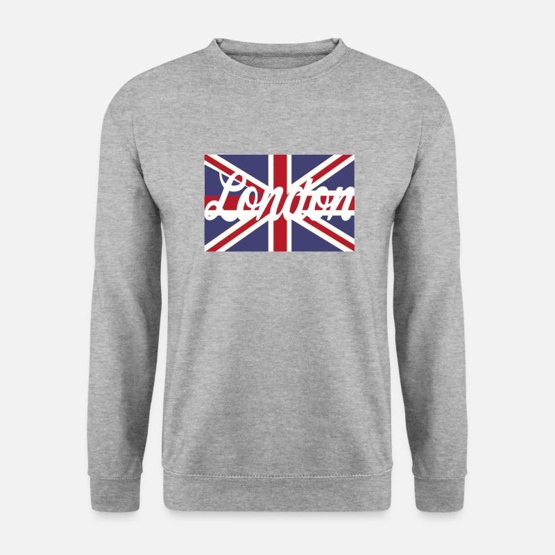 London - Unisex Pullover - Weißgrau meliert