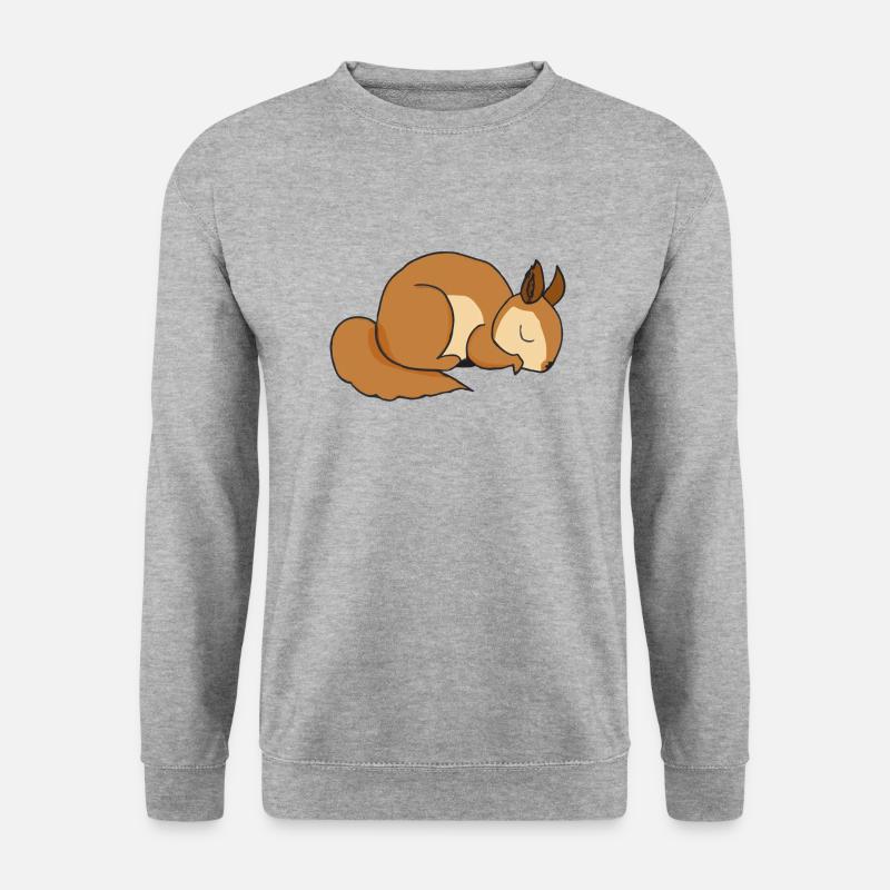 Sleeping Squirrel Gift Idea Pyjamas - Unisex Sweatshirt - salt & pepper