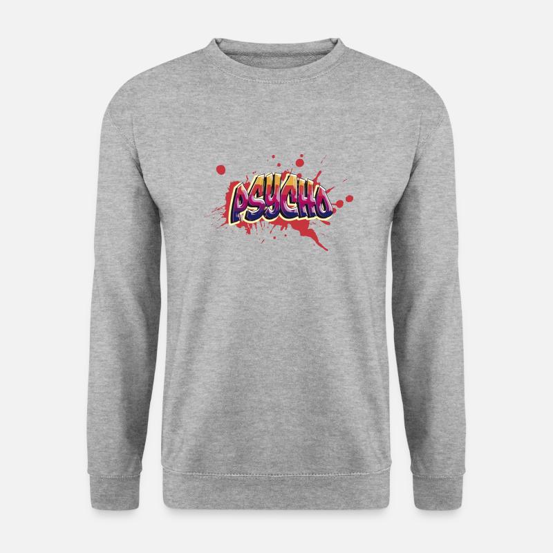 Psycho-Graffiti. Urbane Kunst. - Unisex Pullover - Weißgrau meliert