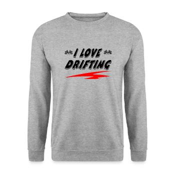 Car - Unisex Sweatshirt - salt & pepper - Front - Alina (178cm) & Michal (187cm)