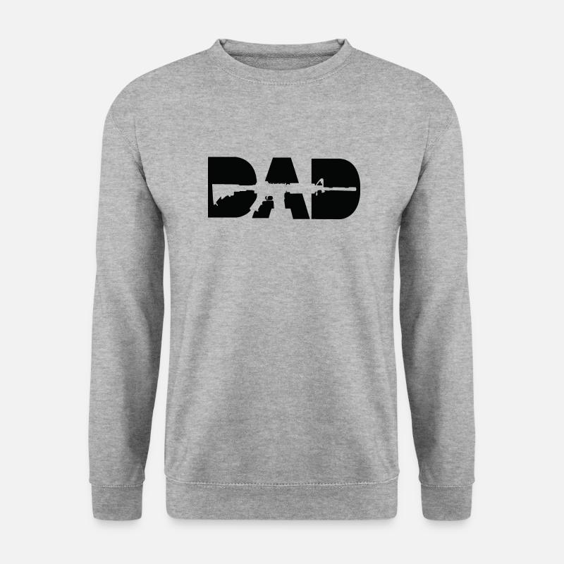 Dad Gun - Unisex Pullover - Weißgrau meliert