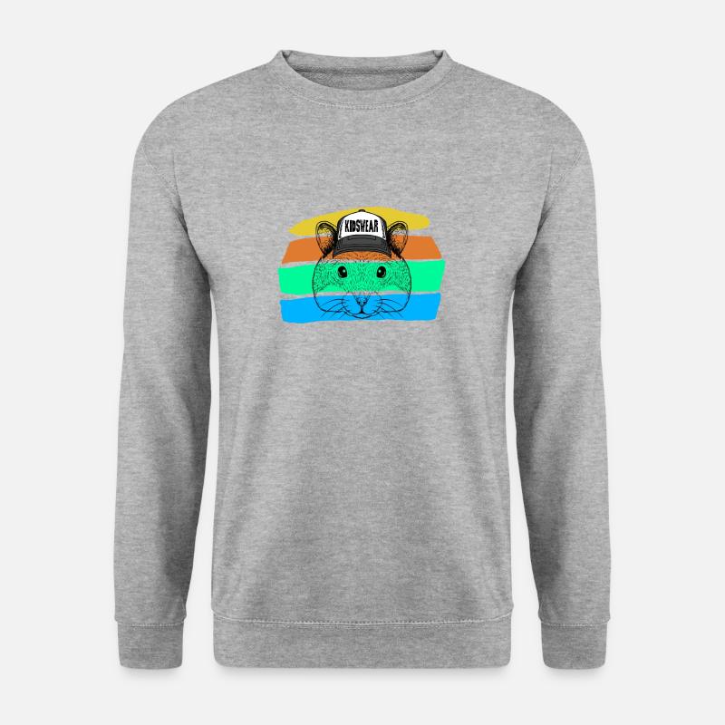 Hamster - Unisex Pullover - Weißgrau meliert
