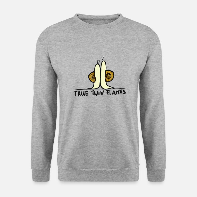 true twin flames - Unisex Pullover - Weißgrau meliert