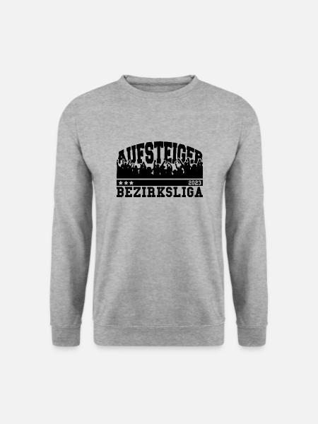 Aufsteiger 2023 Bezirksliga Aufstieg Fußball - Unisex Pullover - Weißgrau meliert