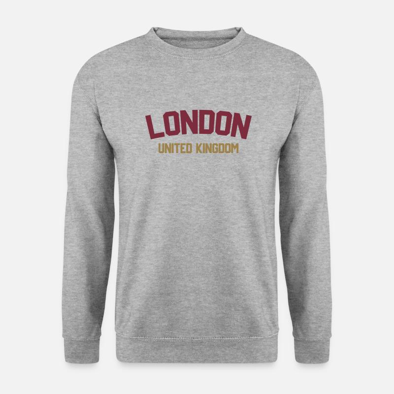 London, Vereinigtes Königreich - Unisex Pullover - Weißgrau meliert