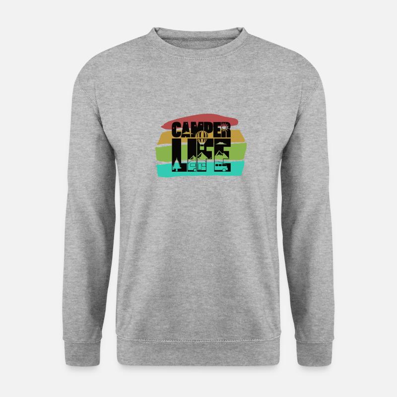 Camper Life - Unisex Pullover - Weißgrau meliert