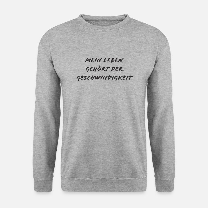 Autospruch - Unisex Pullover - Weißgrau meliert