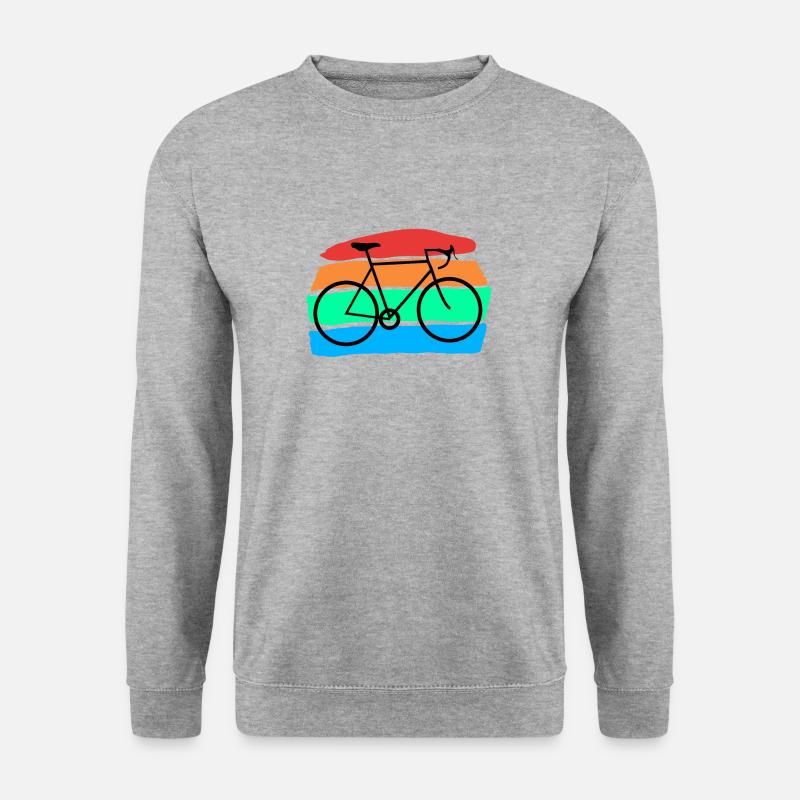 Fahrrad - Unisex Pullover - Weißgrau meliert