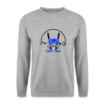 apres ski party crew - Unisex Pullover - Weißgrau meliert - Vorne - Alina (178cm) & Michal (187cm)