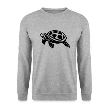 Tortoise - Unisex Sweatshirt - salt & pepper - Front - Alina (178cm) & Michal (187cm)