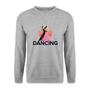Dancing Dance Music - Unisex Sweatshirt - salt & pepper - Front - Alina (178cm) & Michal (187cm)