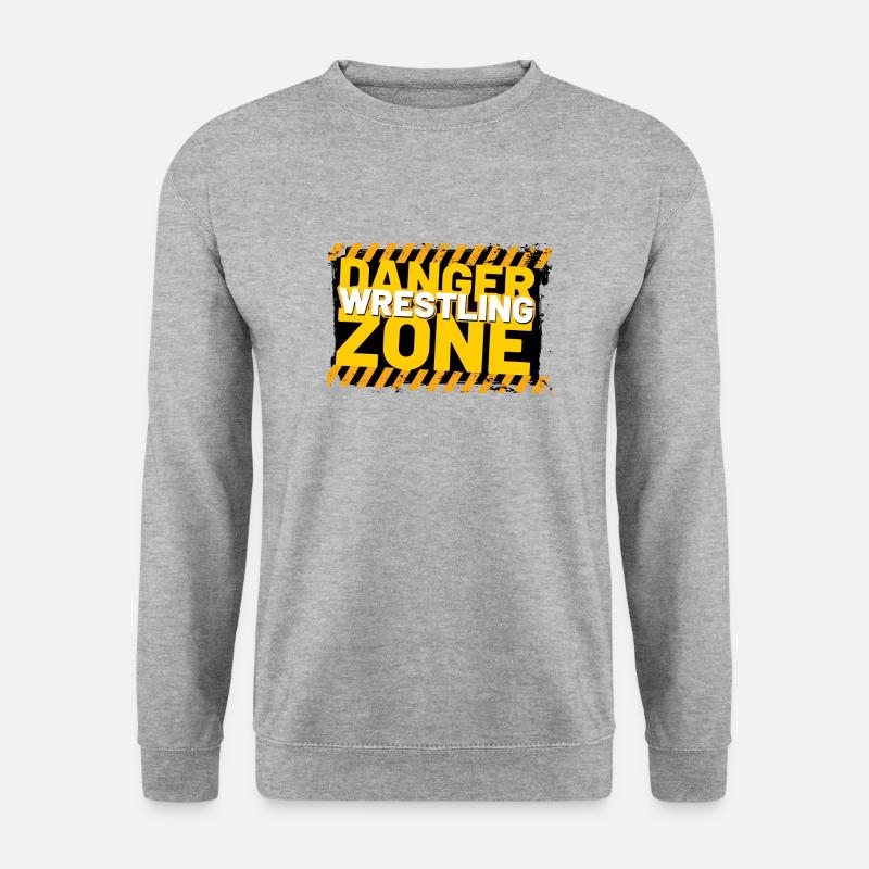 Wrestling Danger Zone - Unisex Pullover - Weißgrau meliert