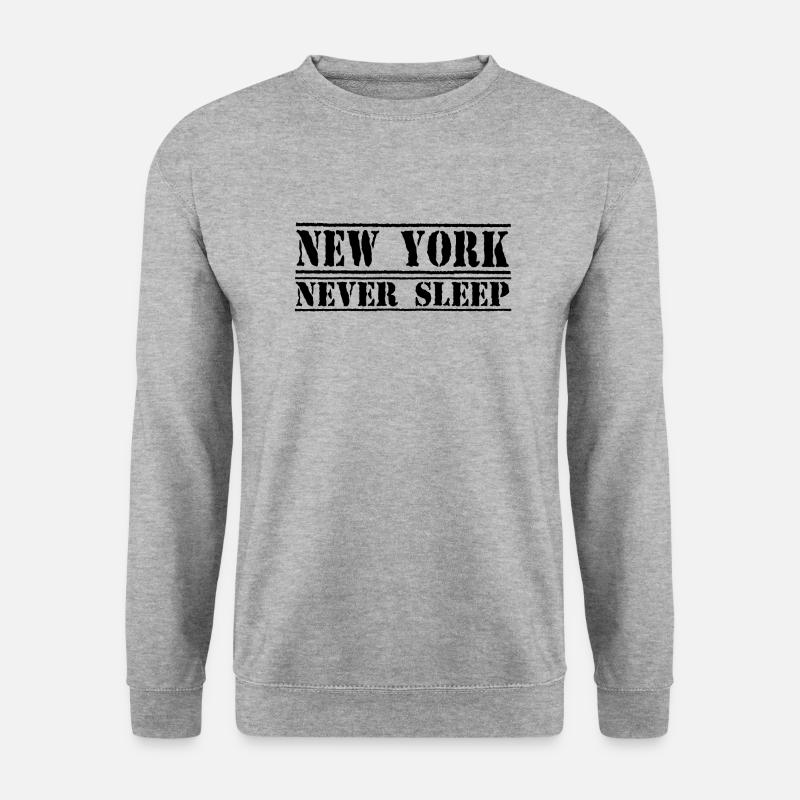 NEW YORK - Unisex Pullover - Weißgrau meliert