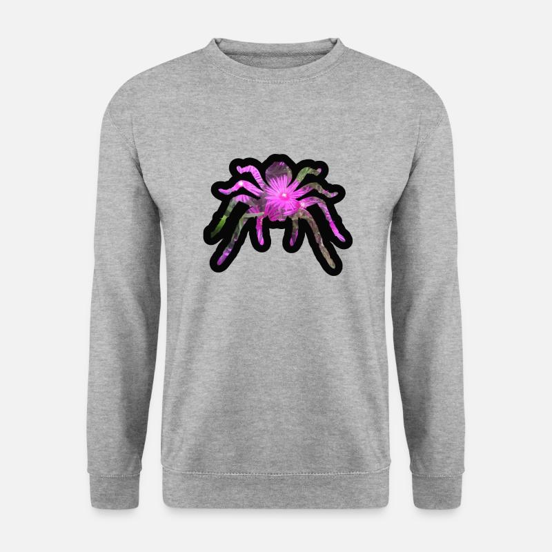 Blühende Spinne - Unisex Pullover - Weißgrau meliert