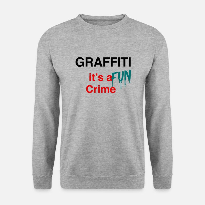 Graffiti-Straßenkunst - Unisex Pullover - Weißgrau meliert