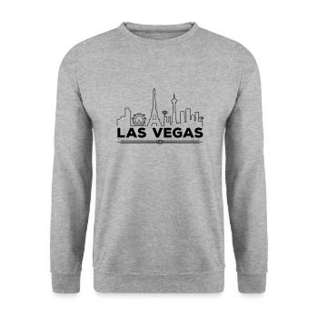 Las Vegas Silhouette - Unisex Sweatshirt - salt & pepper - Front - Alina (178cm) & Michal (187cm)