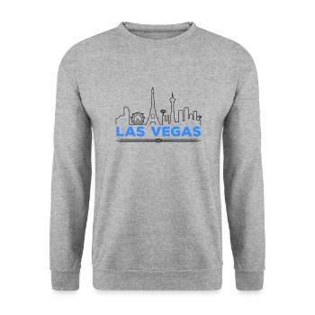 Las Vegas Silhouette - Unisex Sweatshirt - salt & pepper - Front - Alina (178cm) & Michal (187cm)