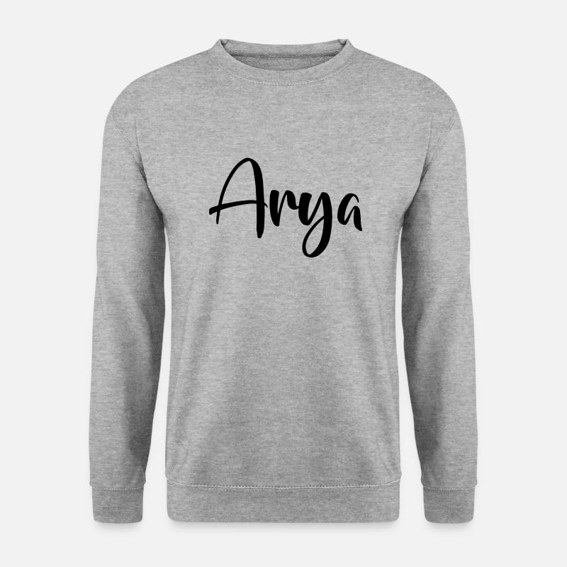 Name - Arya - Unisex Pullover - Weißgrau meliert