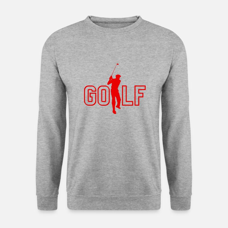 Golf - Golf Geschenkidee - Unisex Pullover - Weißgrau meliert