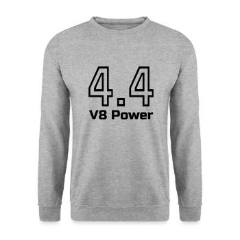 4.4 V8 Power - Unisex Sweatshirt - salt & pepper - Front - Alina (178cm) & Michal (187cm)