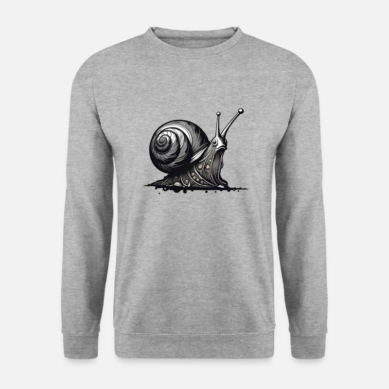 Ein Schneck - Unisex Pullover - Weißgrau meliert