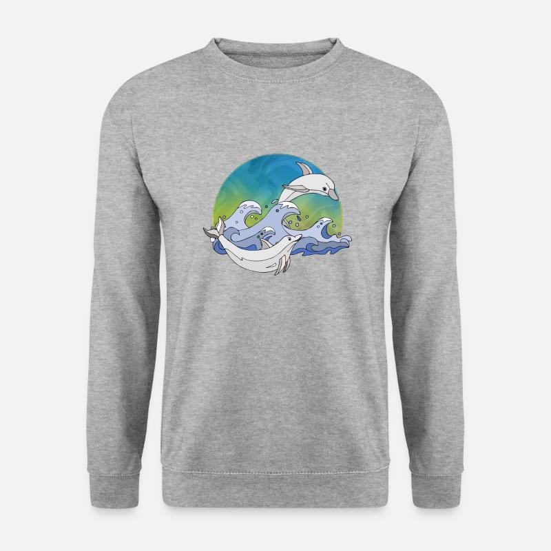 Delphine - Unisex Pullover - Weißgrau meliert